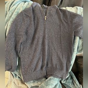 COPY - EUC men’s Calvin Klein heather navy quarter zip sweater size L